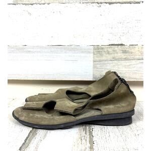 Arche Womens 5.5 Green Suede Leather Open-Toe Comfort Fit Walking Sandal France